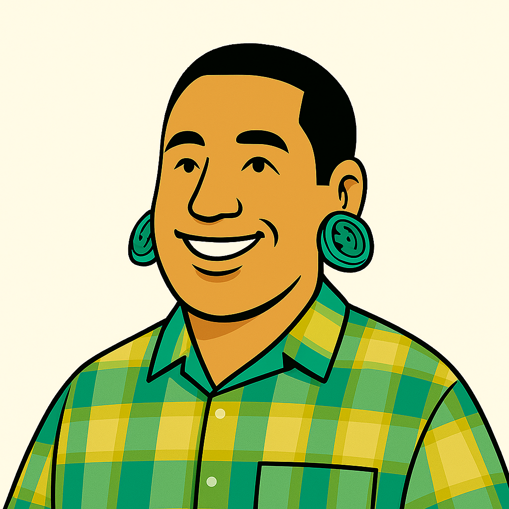 Mike Bravo Design Logo Cartoon graphic of Mike Bravo Graphic Designer